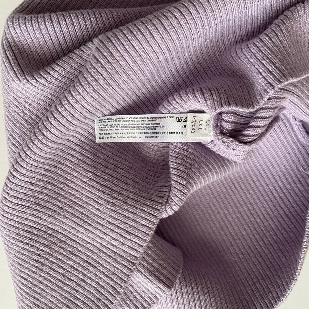 Free People Beach Daniela Lilac Ribbed Knit Low Back Midi/Maxi Dress NEW - Picture 8 of 9